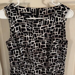 AGB Monochrome Geometric Pattern Dress